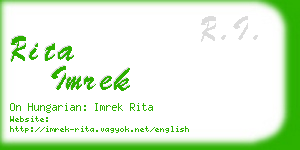 rita imrek business card